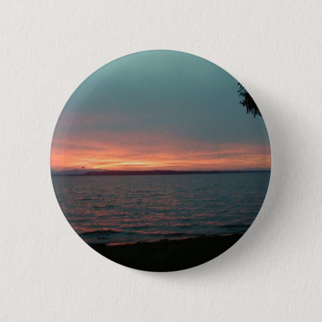Badge Rond 5 Cm Coucher du soleil (Devant)