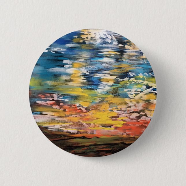 Badge Rond 5 Cm Coucher du soleil (Devant)