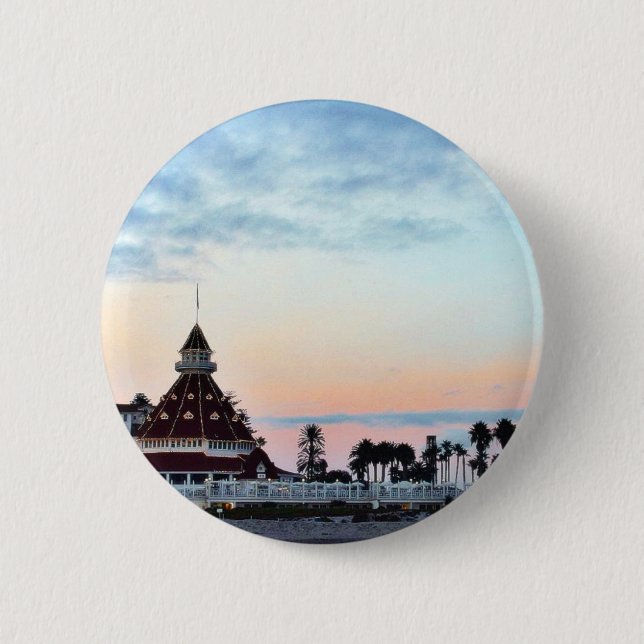 Badge Rond 5 Cm Coucher du soleil de Del Coronado (Devant)