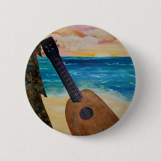Badge Rond 5 Cm coucher du soleil d'Hawaï