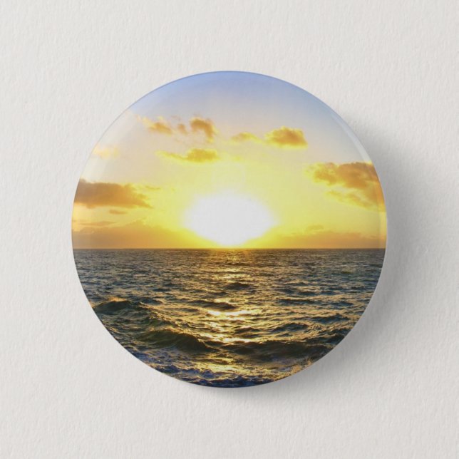 Badge Rond 5 Cm Coucher du soleil hawaïen (Devant)