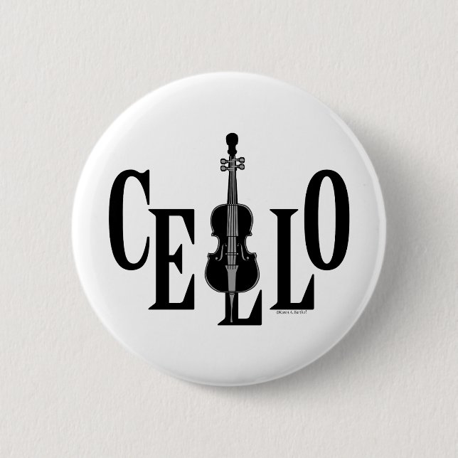 Badge Rond 5 Cm Coucou dans le violoncelle (Devant)