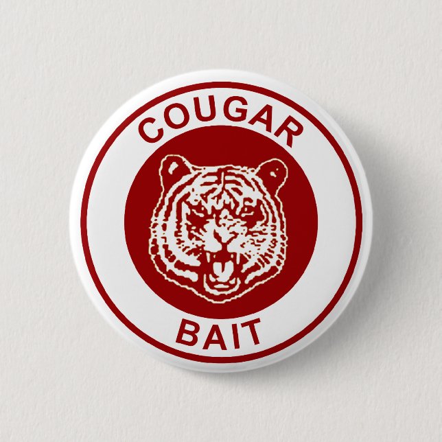 Badge Rond 5 Cm Cougar Bait (Devant)