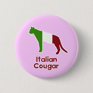 Badge Rond 5 Cm Cougar italienne