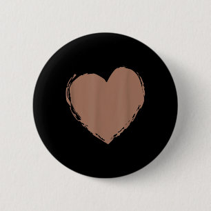 Badge Rond 5 Cm Couleur De L'Année 2025 Mocha Mousse Coeur Avec Wh