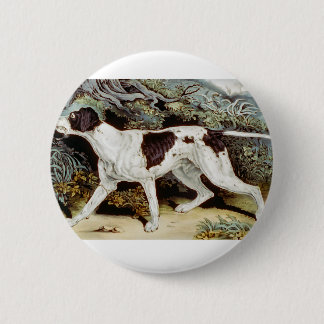 Badge Rond 5 Cm Couleur d'eau de chien d'indicateur