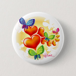 Badge Rond 5 Cm Couleur Douce Couleur Pleine Été Amour Amitié