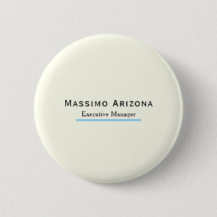 Badge Rond 5 Cm Couleur ivoire Moderne Minimaliste 