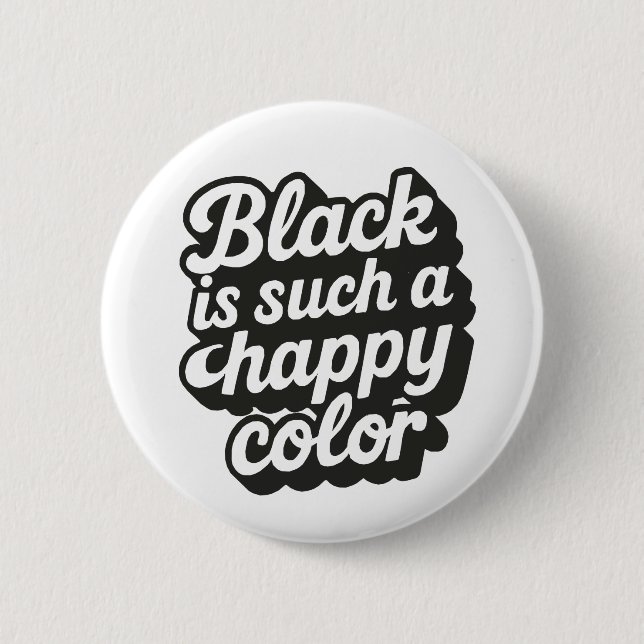 Badge Rond 5 Cm Couleur noire (Devant)