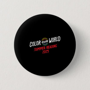 Badge Rond 5 Cm Couleur Notre Programme Mondial de Lecture Été 202