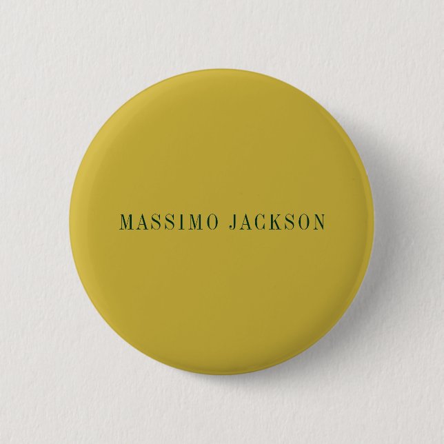 Badge Rond 5 Cm Couleur or Minimaliste Moderne Uni  (Devant)
