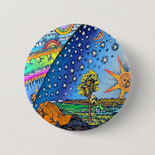 Badge Rond 5 Cm COULEUR plate de carré de conception de la terre
