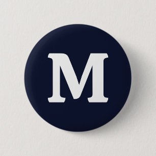 Badge Rond 5 Cm Couleur solide bleu marine de minuit
