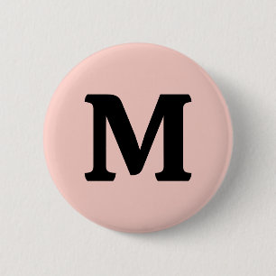 Badge Rond 5 Cm Couleur solide de sel rose