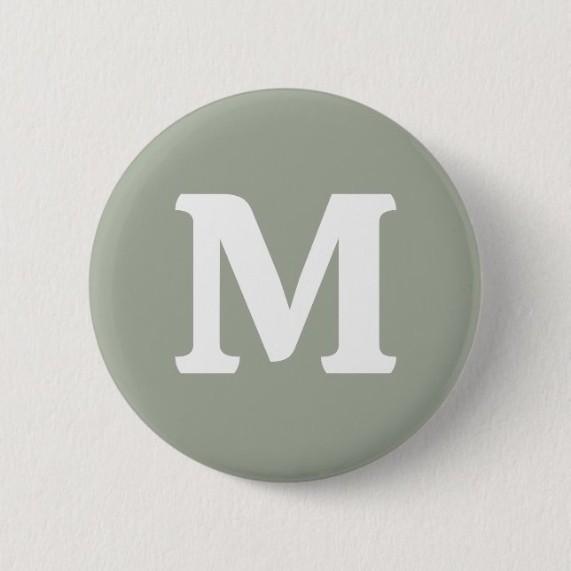 Badge Rond 5 Cm Couleur solide Désert Sage (Devant)