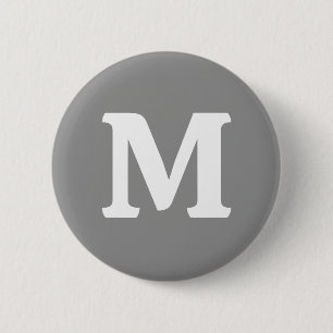 Badge Rond 5 Cm Couleur solide gris lune