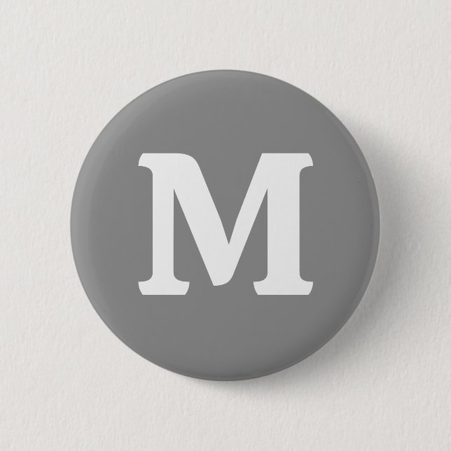 Badge Rond 5 Cm Couleur solide gris lune (Devant)