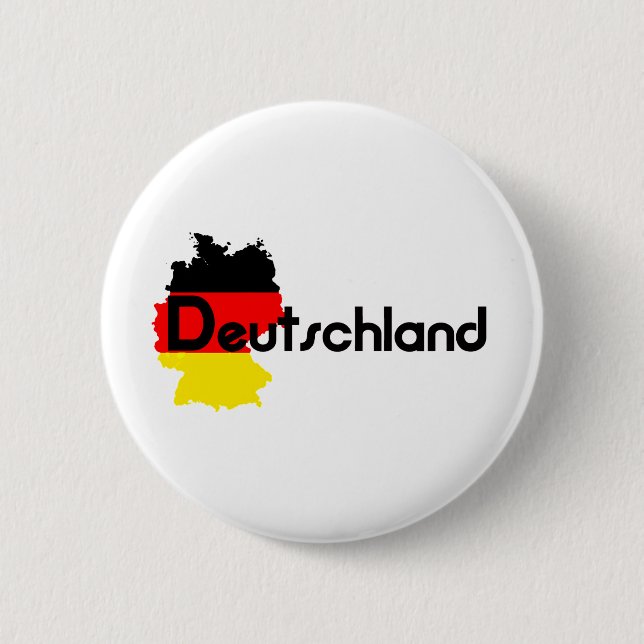 Badge Rond 5 Cm Couleurs de drapeau du Deutschland ! (Devant)