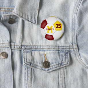 Badge Rond 5 Cm Couleurs de l'équipe de football masculin filles e