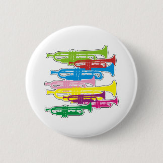 Badge Rond 5 Cm Couleurs de trompettes