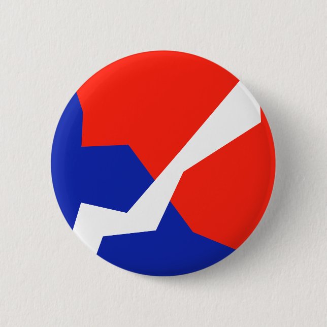 Badge Rond 5 Cm Couleurs du drapeau bleu rouge blanc (Devant)