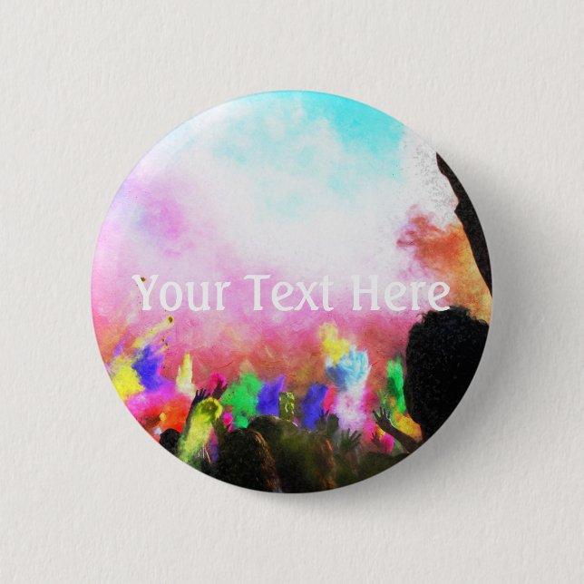 Badge Rond 5 Cm Couleurs Holi Falln (Devant)