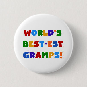 Badge Rond 5 Cm Couleurs vives Meilleurs Cadeaux Gramps du monde