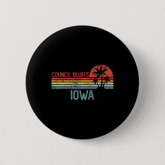 Badge Rond 5 Cm Council Bluffs Iowa Drôle Usa City Trip Home Racin