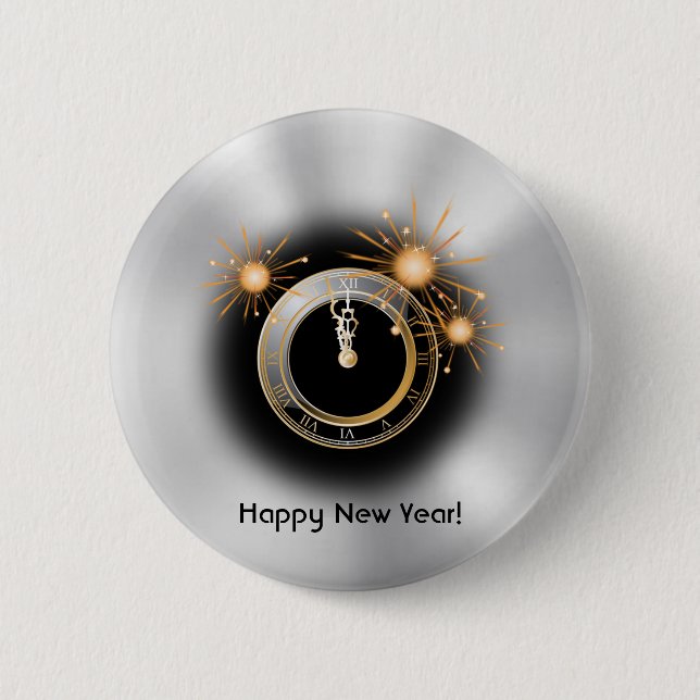 Badge Rond 5 Cm Countdown to the New Year (Devant)