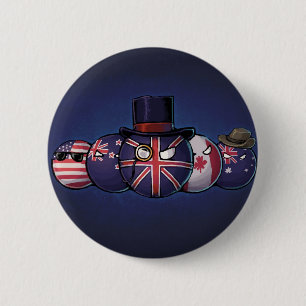 Badge Rond 5 Cm Countryballs anglo-saxon