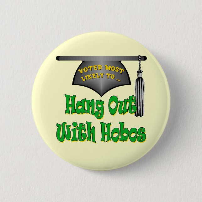 Badge Rond 5 Cm Coup avec des clochards (Devant)