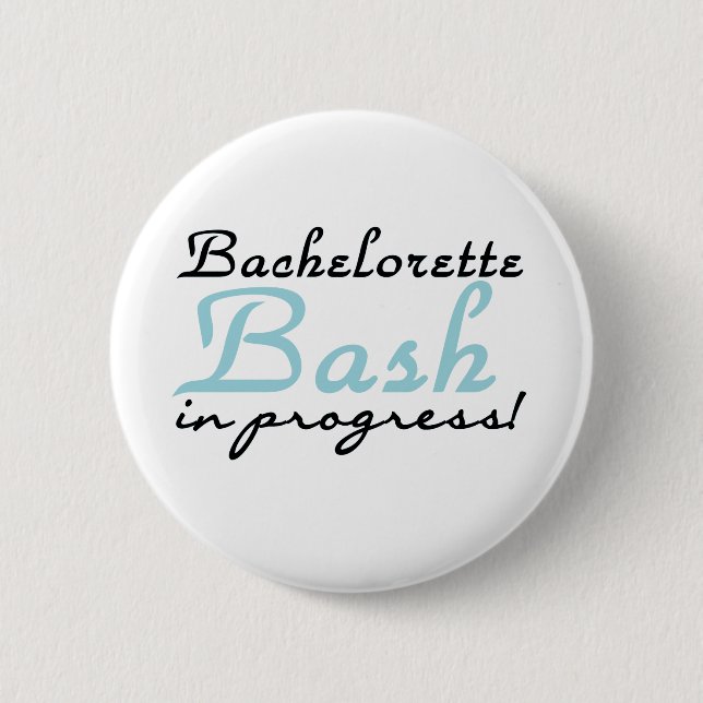 Badge Rond 5 Cm Coup bleu de Bachelorette (Devant)