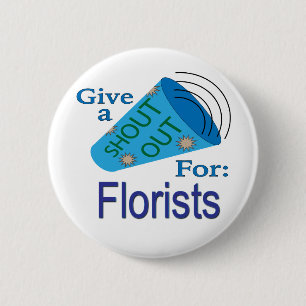 Badge Rond 5 Cm Coup de chapeau aux fleuristes