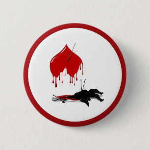 Badge Rond 5 Cm Coup de feu doux (anti-Valentin)