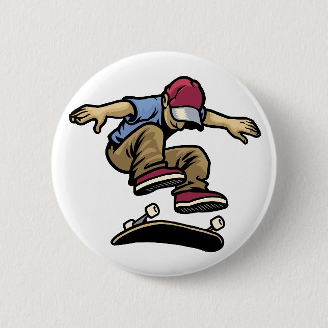 Badge Rond 5 Cm Coup de pied renversé  (Devant)