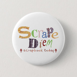 Badge Rond 5 Cm Coup de racloir Diem (Scrapbooking)