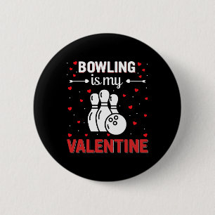 Badge Rond 5 Cm Coupe Cœur Cupidon Amour Graphique Bowling Is My V