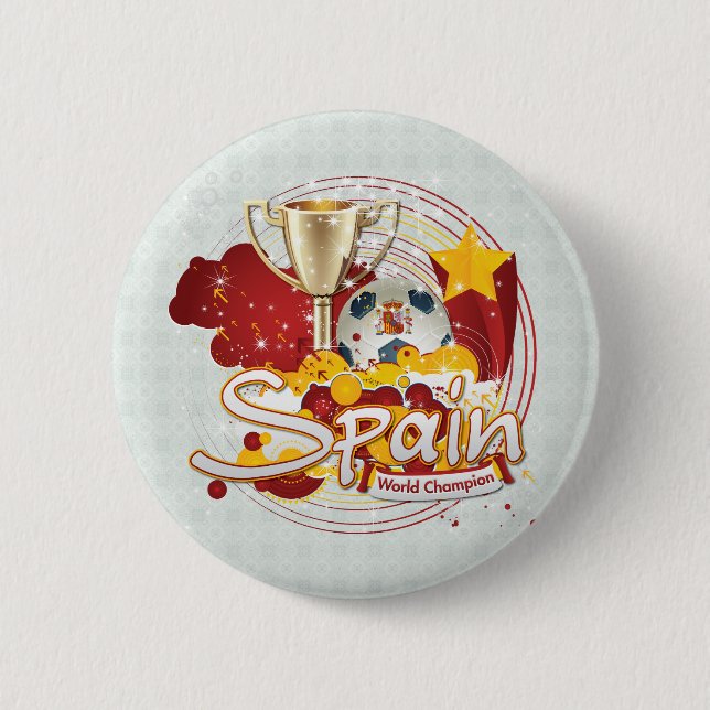 Badge Rond 5 Cm Coupe du monde 2010 de l'Espagne (Devant)