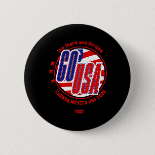 Badge Rond 5 Cm Coupe du Monde des Supporters de Football Usa 2026