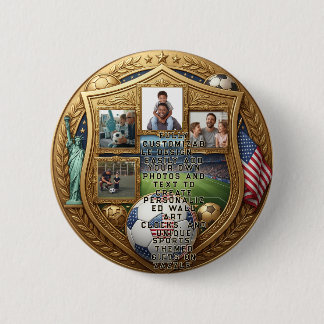 Badge Rond 5 Cm Coupe du Monde sur mesure pour la famille