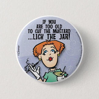 Badge Rond 5 Cm Couper La moutarde