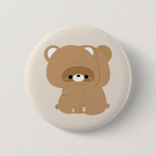 Badge Rond 5 Cm Couple castor mignon