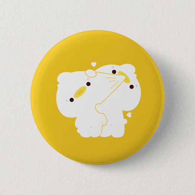 Badge Rond 5 Cm Couple de canard (Devant)