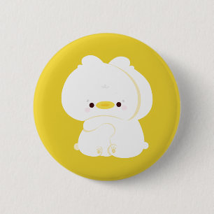 Badge Rond 5 Cm Couple de canard mou