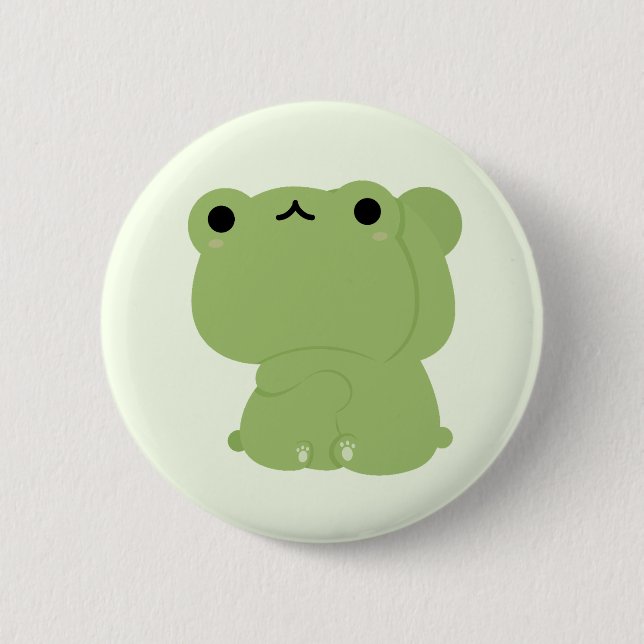 Badge Rond 5 Cm Couple de grenouille mignonne (Devant)