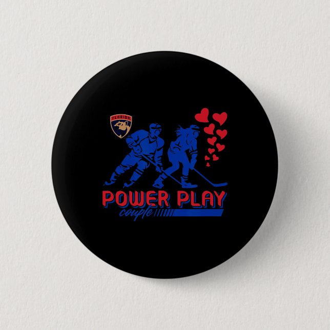 Badge Rond 5 Cm Couple de jeu de puissance de la Saint-Valentin de (Devant)