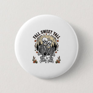Badge Rond 5 Cm Couple de squelettes d'automne Gravure vintage T-s