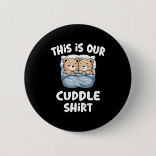Badge Rond 5 Cm Couple d'ours mignon c'est notre câlin