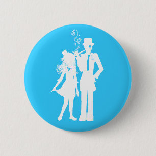 Badge Rond 5 Cm Couple élégant et approprié