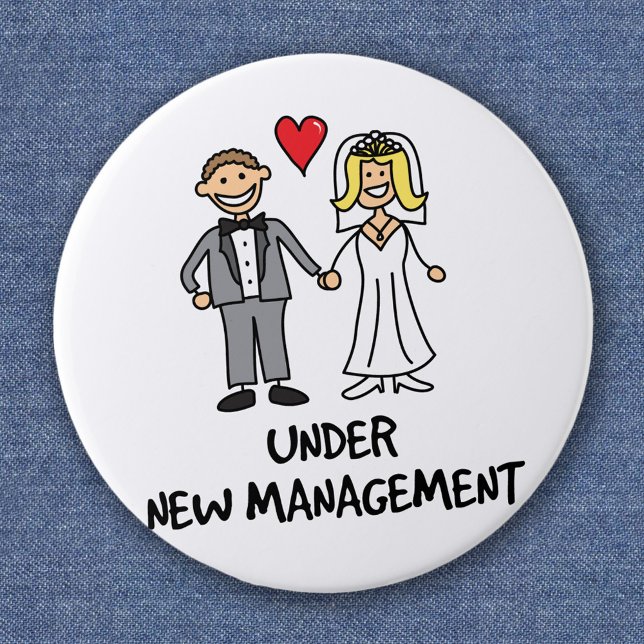 Badge Rond 5 Cm Couple mariage - Sous la nouvelle gestion (Créateur téléchargé)